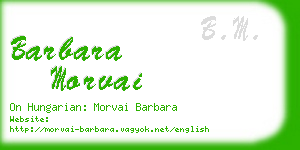 barbara morvai business card